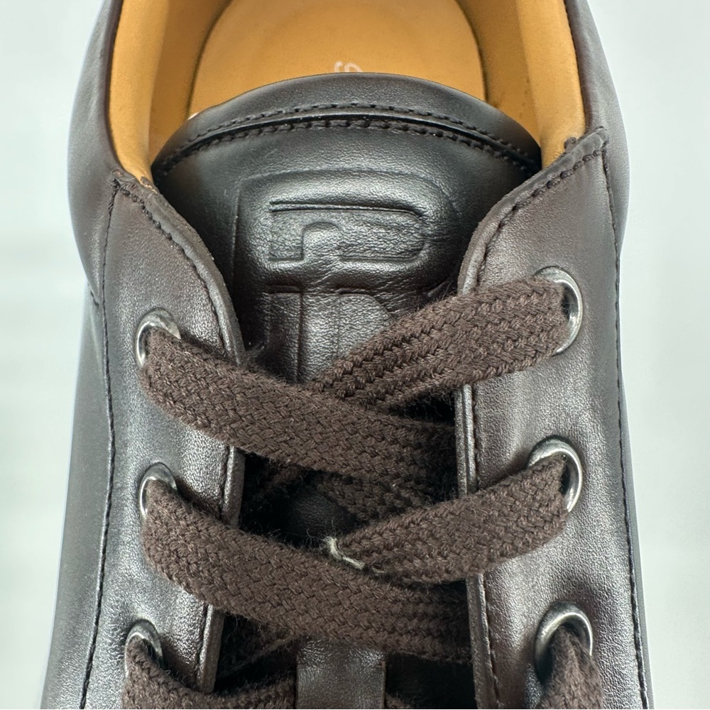 NEW Ralph Lauren Purple Label Severn Burnished Calfskin leather brown men shoes - Picture 10 of 10